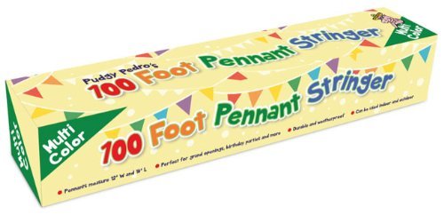 100 Foot Pennant Banner, 48 Multicolor Weatherproof Flags - Fun, Versatile Party Decor for Kid's Parties, Carnivals, Indoor and Outdoor Events