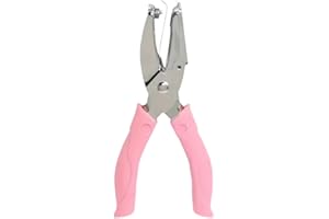 Lilihuimaoyi Single Hole Punch Ergonomic Handheld Paper Puncher Metal Plier DIY Drill Portable Tool Suitable for Office Schoo