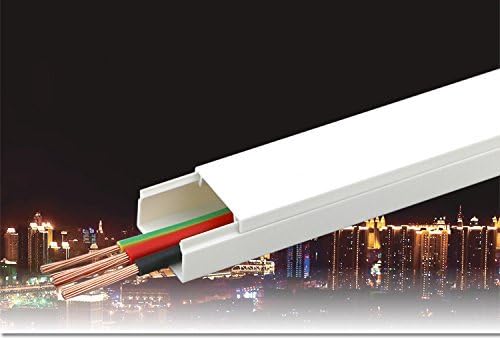 Espero 1-Way Cord Channel, Paintable White with Gum , No need A Nail Cordline L3.28'H5.1"W1.2" White 2pack