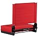 Flash Furniture Grandstand Portable Stadium Seat for Bleachers or Benches, Folding Padded Stadium Chair with Carrying Handle, 500 lb. Weight Capacity, Red