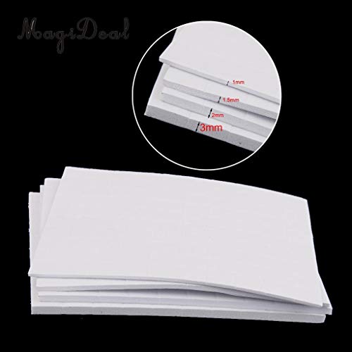 DecorFav 4 Sheet 1.5mm Double Sided Adhesive Foam Pads Sticky Fixers for Card Making