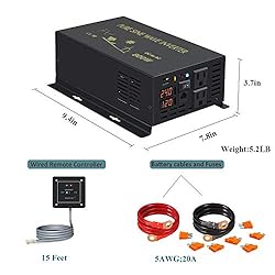 WZRELB 800W 24V 120V Pure Sine Wave Power Inverter