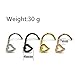 Dolland 1 Pc Tiny Heart Nose Stud Screw - Cartilage Tragus Earring Nose Ring Valentine Day Gift,Steel Color