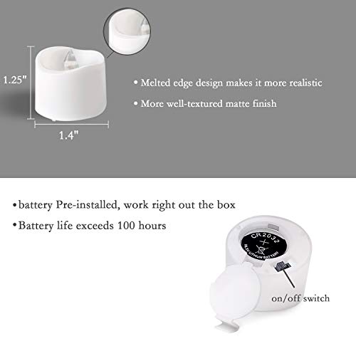 Homemory LED Tea Lights Candles, Set of 24 Flickering Flameless Tea Candles, Long-Lasting Battery Op - //medicalbooks.filipinodoctors.org