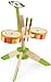 Hape Award Winning Rock and Rhythm Kid's Musical Instruments Wooden Drum Set