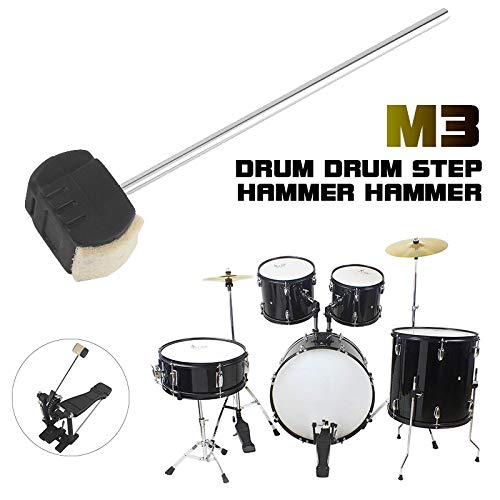 Hanbaili Drum Stick Durable Drum Pedal Beater with Stainless Steel Band Percussion - Thumbnail 3