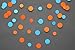 Boston Creative Company Garland - Blue Orange Garland - Beach Wedding - Wedding Garland - Paper Garland - Birthday Party Decorations - Nursery Decor - Blue and Orange Baby Shower - Blue Baby Shower