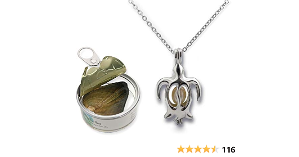 Pearlina Turtle Necklace Cultured Pearl 