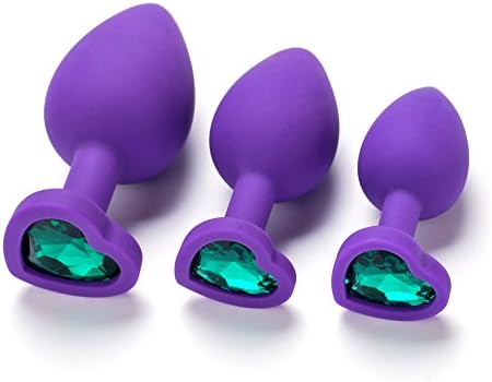 GXSUN 3Pcs/Size Silicone Trainer B'ut.t Pùgs ańus Plúg for Starter Beginner Men Women Couples(Purple-Green)