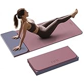 ILILI Foldable Yoga Mat, 10mm Thick, TPE Material, Extra Long 75"L x 26"W, Soft and Comfortable Folding Mat 0.4 Inches, Easy to Carry and Store, 190*66cm Portable Multi-Functional Use for Yoga, Home Exercise & Outdoor