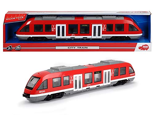 Dickie Toys - City Train (rot) - Spielzeug-Zug (45 cm) auf Rädern mit Türen & Dach zum Öffnen, Eisenbahn für Kinder ab 3… – Bild 8