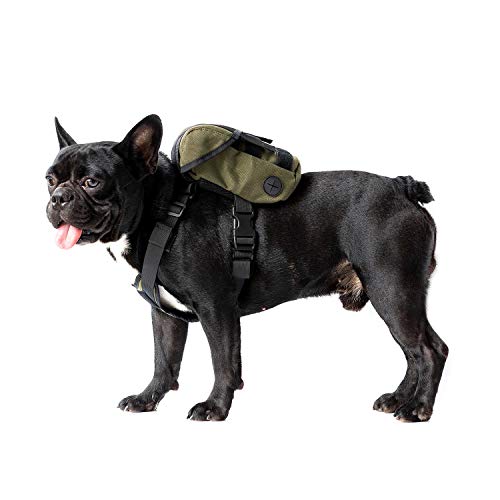 OneTigris Dog Backpack,Small K9 Dog Pack with Durable Litter Bag Exit for Camping Hiking Daily Walking