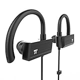 TaoTronics Bluetooth Headphones, Wireless in Ear Earbuds, Sports Earphones with 360° Adjustable Earhooks (15 Hour Playtime, aptX Lossless Sound and CVC 6.0 Noise Cancelling Mic，IPX5 Sweat Proof)