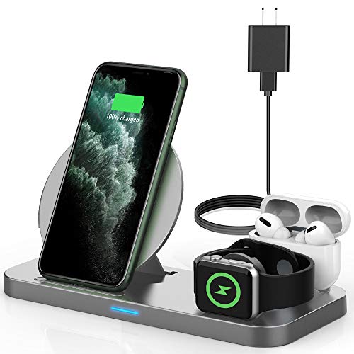 Powlaken 3 in 1 Wireless Charging Station for Apple Products Compatible