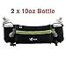 Hydration Running Belt, Neoprene Waterproof Running Gear Belt Fitness Belt - Fits iPhone 6 Plus - with 2 BPA Free Water Bottles
