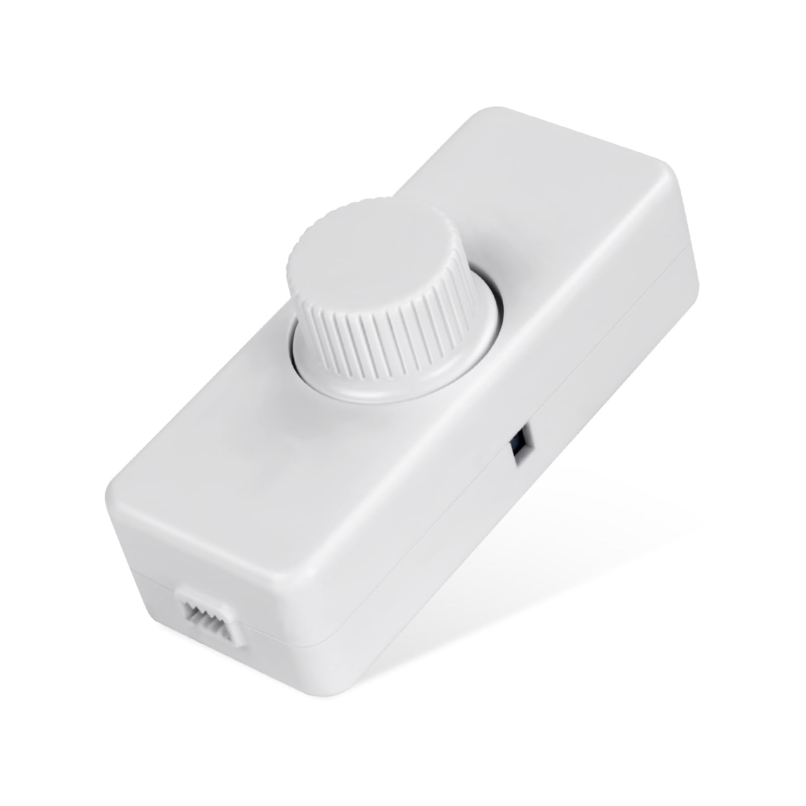VIPMOON Inline LED Dimmer Switch - 1 Gang for Table Lamps, 220V-240V Trailing Edge Dimmer with Rotary ON/OFF and Knob Control 3-100W Dimmable LED/Incandescent/Halogen Bulbs