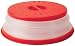 Tovolo Vented Collapsible Microwave Food Cover With Easy Grip Handle, Dishwasher-Safe, BPA-Free Silicone & Plastic, 10.5" Round, Red primary