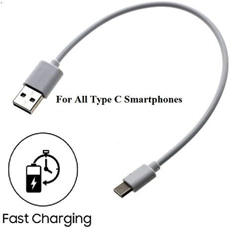 CellwallPRO Mini 20 cm Short Type C to USB Faster Charging with Data Sync Power Bank Cable