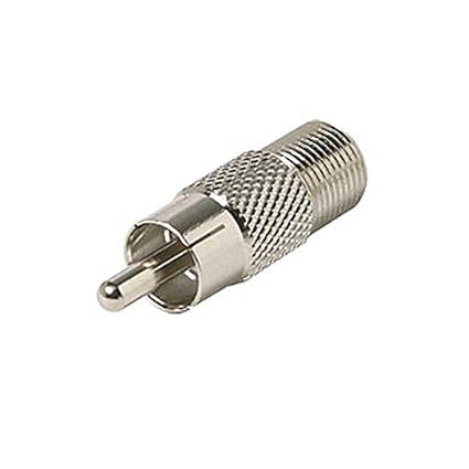 F Female to RCA Male Connector Adapter Converts Coaxial Cable to Male RCA Plug Single 1