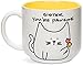 Pavilion Gift Company Blobby Cat, Funny Cat Sister You're Pawsome Mug, 18 oz, Yellow