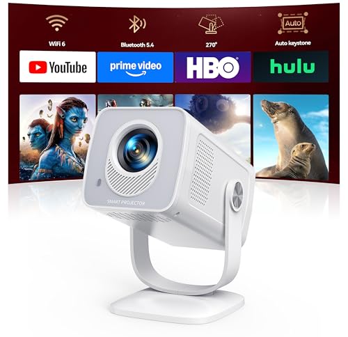 Mini-projector WiFi6 Two-way Bluetooth5.4 1080P 4K
