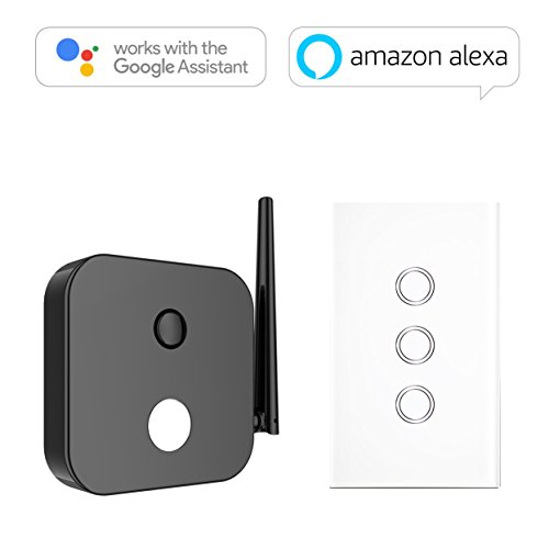 WisQo Smart 3in1 Wall Switch Starter Kit, Works with Alexa & Google Home