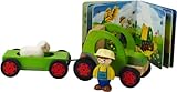 Hape My Tractor Kid's Wooden Playset with Activity Book