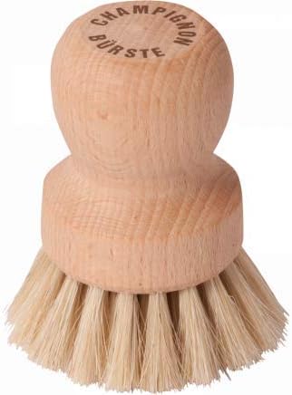 Hofmeister Holzwaren Hofmeister brush with noble horsehair trim, 7.7 cm, suitable, gently clean mushrooms dry from sand, made in Germany, from EU beech wood, 7,7 x 6 x 6 cm