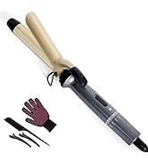 Curling Iron 1 Inch Professional Hair Curler Ceramic Coating Barrel Curling Wand Dual Voltage, 7 ...