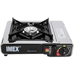 IMEX Camping GASKOCHER Set IM TRAGEKOFFER MIT 8 GASKARTUSCHEN JY-500A