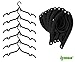 6 Pack of IPOW Black Plastic Foldable Travel Home Camping Mini Non-Slip Clothes Shirts Sweaters Dress Hanger Hook Drying Rack