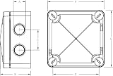 ArmaKit IP66 External Waterproof Junction Box 86x86x50mm 8 M20 Entries view 5