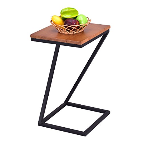 Coffee Tray Side Sofa Table Ottoman Couch Console Stand End TV Lap W/Wood TOP