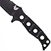 Benchmade - Fixed Adamas 375 Knife, Drop Point Blade with Spine Serrations, Plain Edge, Coated Finish, Black Handle, Sand Sheath, Made in the USA