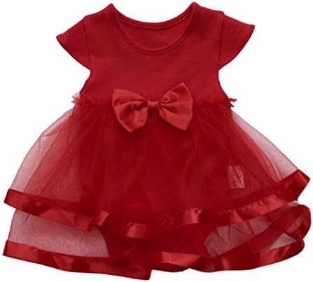 ARINLA Baby girls baby birthday bowknot clothes party princess romper dress