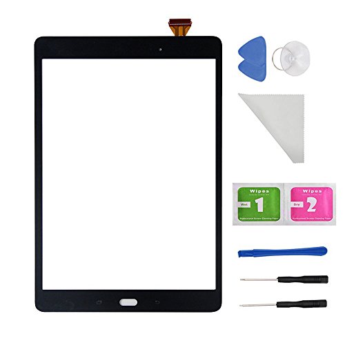 Black Touch Screen Digitizer Glass for Samsung Galaxy Tab A9.7 SM-T550 T550 T551 T555 (Not Include LCD) with Adhesive and Tools
