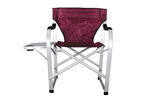 Stylish-Camping-SL1215-Burgundy-Heavy-Duty-Folding-Camping-Director-Chair-with-Side-table