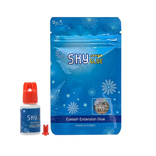 Eyelash Extension SKY Glue S+ with Gel Eye Patch(by glue manufacturer) Super Strong Black