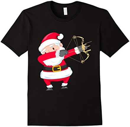 Mens Christmas Dabbing Santa Archery Tshirt Funny Santa Dab Tee Small Black