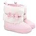 Ecosin(TM) Baby Bowknot Keep Warm Soft Sole Snow Boots Crib Prewalker Shoes Toddler (0~6Month, Pink)