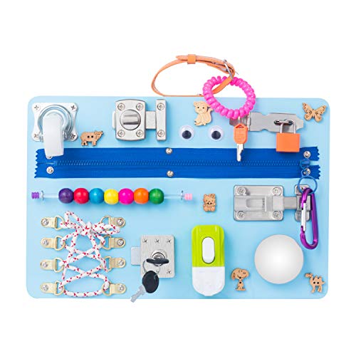 Montessori Brain Up BusyBoard Activity Board Sensory Board Montessori BusyBoard Wooden Latches Board Activity Wall…