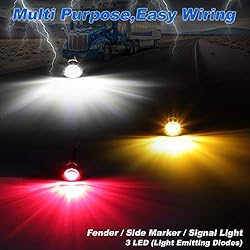 Ledvillage Pack of 30 3/4 Inch Mini Round 10 Amber