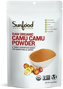 Sunfood Superfoods Raw Organic Camu Camu Powder, 3.5 oz (100 g) price ...
