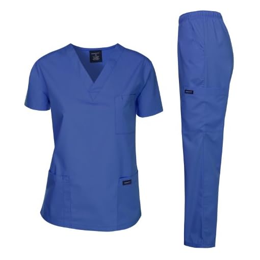Dagacci-Medical-Uniform-Woman-and-Man-Scrub-Set-Unisex-Medical-Scrub-Top-and-Pant-ROYAL-XS