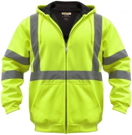 Utility Pro UHV425X-5XL UHV425 High-Vis Safety Soft Shell Hoodie with Waterproof Dupont Teflon, Lime, 5X-Large