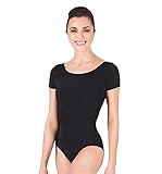 Adult Short Sleeve Leotard,D5102BLKM,Black,Medium