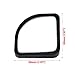 Senzeal 2x Rear View Mirror Fan Shape Reverse Auxiliary Wide-angle Lens 360° Adjustable Blind Spot Mirror Black