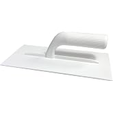Hanroy 4.7" x 10.6" Plastic Trowel, Square End Finishing for Plastering | 4.7 x 10.6 Inch Plastic Trowel, Square End White Finishing, Comfort Grip for Plastering and Wall(D2712)