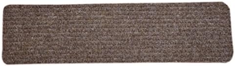 Dean Carpet Stair Treads/Runners/Mats/Step Covers - Brown Ribbed Indoor/Outdoor Non-Skid Slip Resistant Rugs (9, 30" x 8")