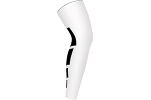 TopTie 1 PC Compression Full Leg Sleeves For Men and Women, Leg Sleeves For Sports, Running, Basketball, Shin Splints